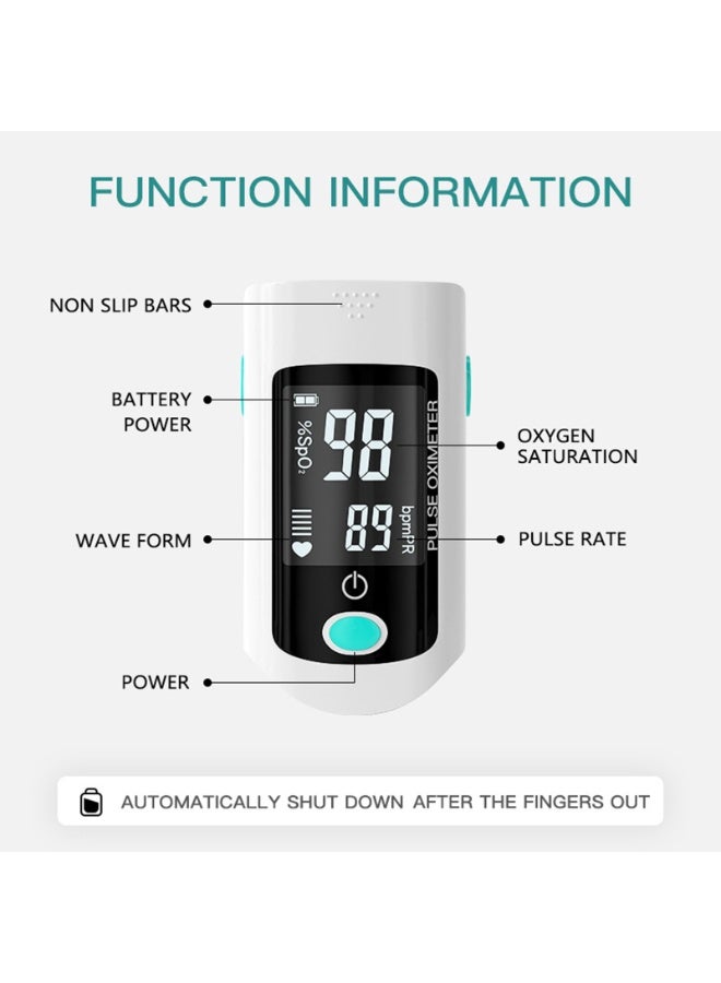 Bukela Fingertip Pulse Oximeter – SpO2 & Heart Rate Monitor for Kids, Children & Adults – Accurate LED Display, Includes Batteries & Lanyard, Home & Personal Use - Image 5